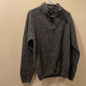 Luca Nobili men’s sweater - medium - wool blend - quarter zip - gray